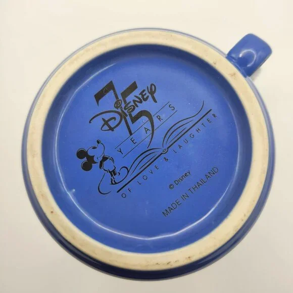 Disneyland Mickey Mouse 75 Years Of Love And Laughter Ceramic Mug 16oz Blue - Picture 8 of 8